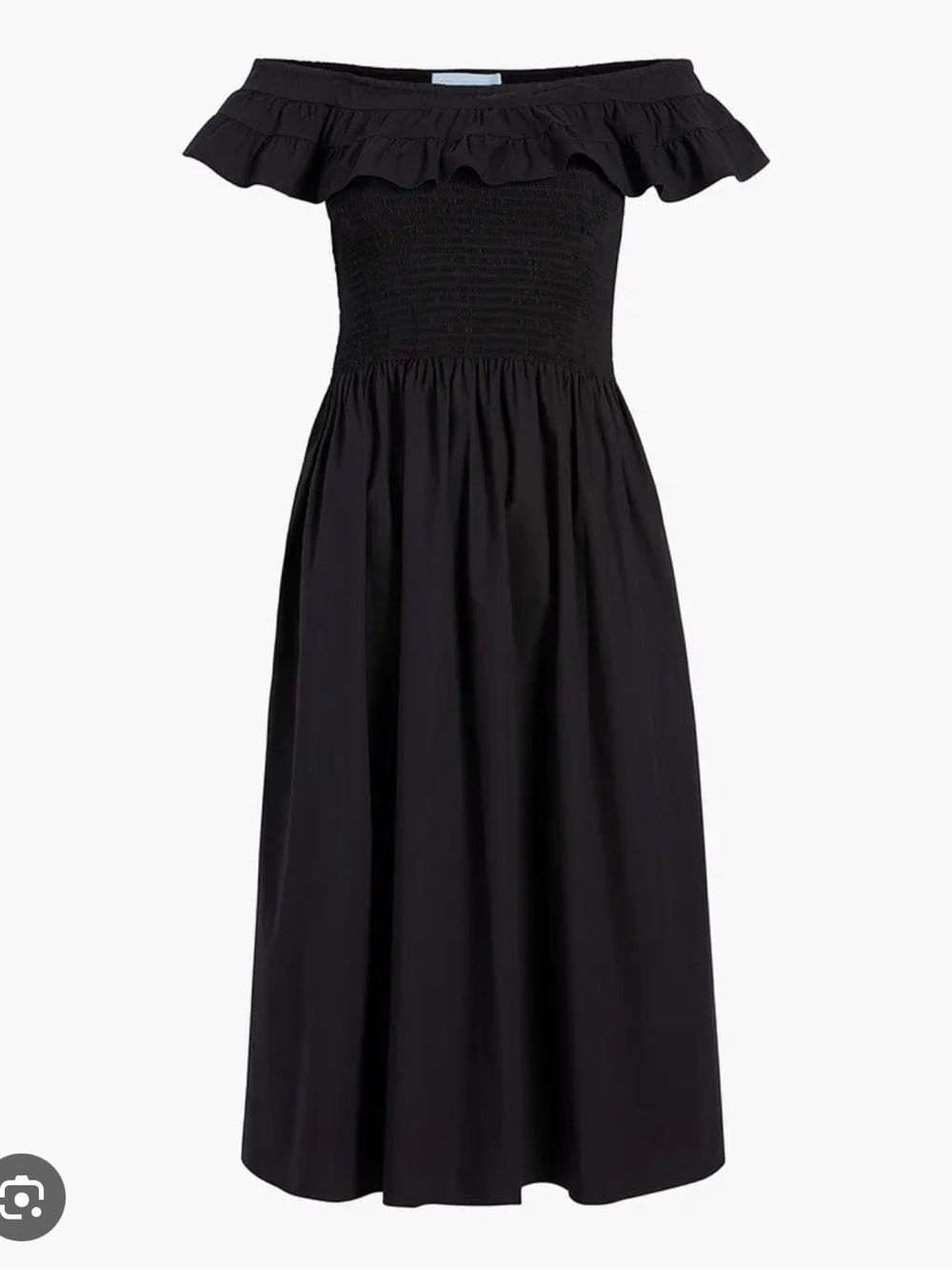 Hill House Black Ruffle Midi Dress  The Akilah Nap Dress